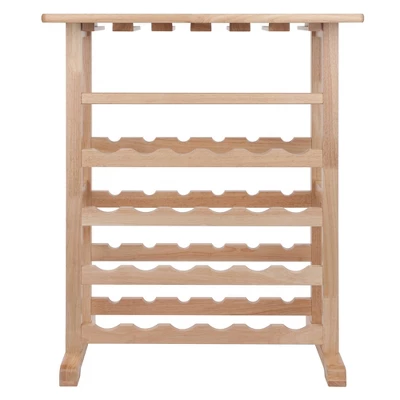 24-Bottle Wine Rack Wood/Beechwood - Winsome - Image 3