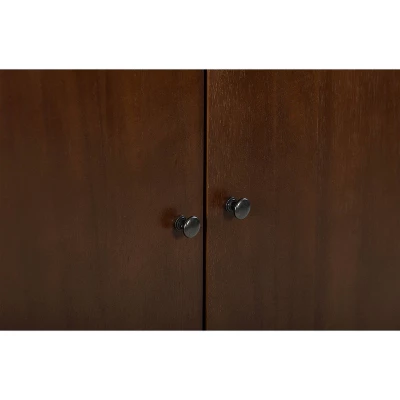 Calvin Mid-Century Modern Cabinet Walnut Brown - Adore Decor - Image 2