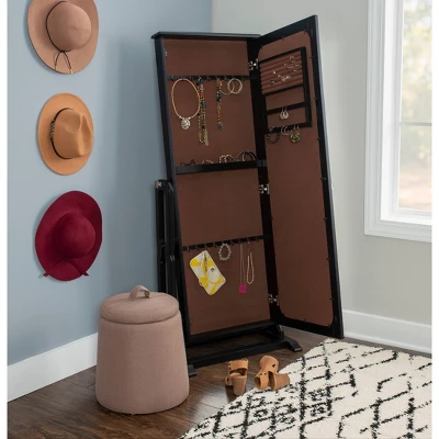 Lola Cheval Mirror/Jewelry Wardrobe Black - Powell Company - Image 8