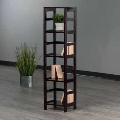 55" 4 Section Narrow Bookshelf Espresso - Winsome - Image 6