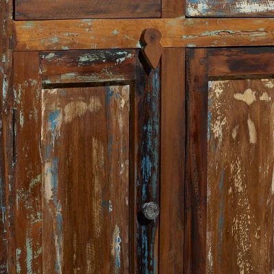 Rustic Wood Cabinet Chestnut Brown - Olivia & May - Image 2