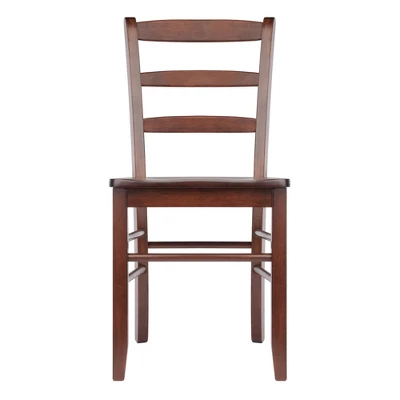 Set Of 2 Ladder Back Chair Antique Walnut - Winsome