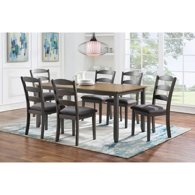 7pc West Lake Dining Set Natural/Gray - OSP Home Furnishings - Image 3