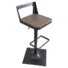 Samurai Industrial Adjustable Barstool Black - LumiSource