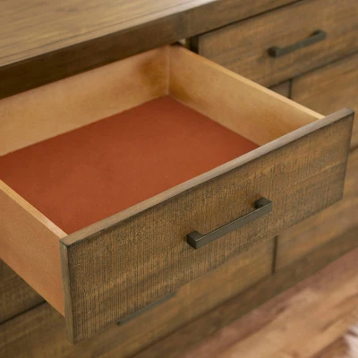 5pc King Aurora Mid Century Bedroom Set Brown - Abbyson Living - Image 8