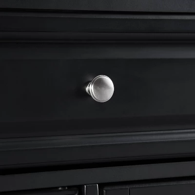 Full Size Wood Top Kitchen Cart Black - Crosley - Image 7