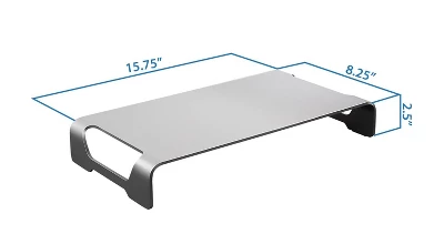Mount-It! Aluminum Monitor Stand For IMac - Metal Monitor Stand Desktop Organizer W/ Keyboard Storage - Universal Monitor Riser For PC & Laptop - Image 7