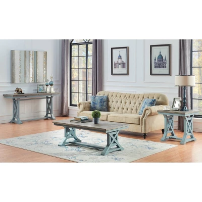 Skye Occasional Fold Out Console Table Blue - Treasure Trove Accents - Image 5