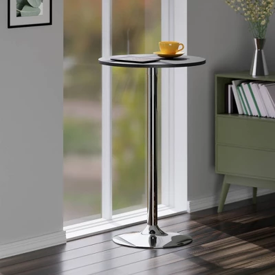 24" Spectrum Round Bar Height Table With Metal Legs Black - Winsome - Image 5