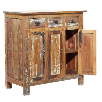 Rustic Wood Cabinet Chestnut Brown - Olivia & May - Image 9