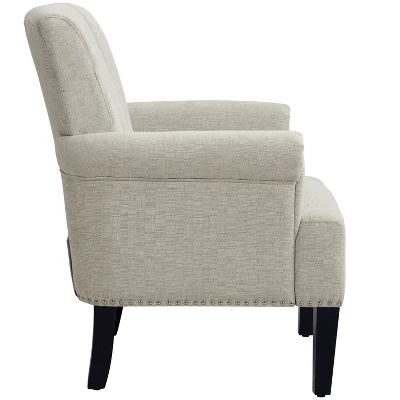 Accent Rivet Tufted Polyester Armchair-ModernLuxe - Image 4