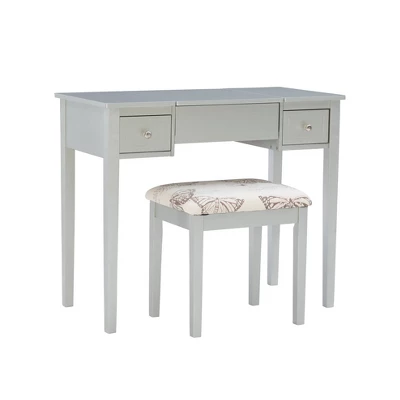 Butterfly Vanity And Stool - Linon - Image 2
