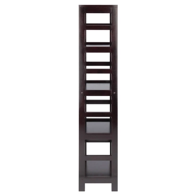 55" 4 Section Narrow Bookshelf Espresso - Winsome - Image 2
