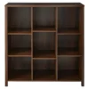 ClosetMaid Wooden Adjustable 9 Cube Organizer Bedroom Storage Cubicle Shelf Bookcase For Home Organization, Dark Chestnut