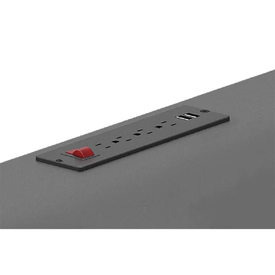 37.4" Electric Standing Desk Converter With AC USB Charger Black - Rocelco - Image 3