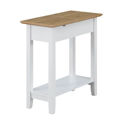 American Heritage Flip Top End Table With Charging Station And Shelf - Breighton Home - Image 7