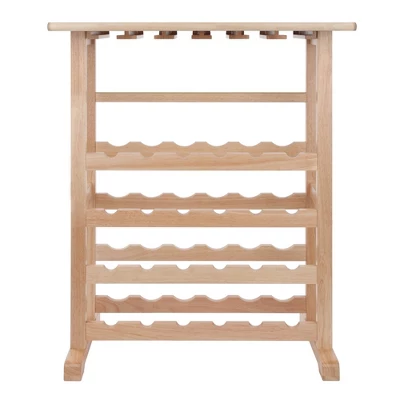 24-Bottle Wine Rack Wood/Beechwood - Winsome
