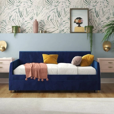 Twin Daphne Upholstered Daybed With Roll Out Trundle - Mr. Kate - Image 3