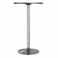 24" Spectrum Round Bar Height Table With Metal Legs Black - Winsome