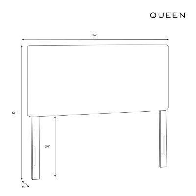 Queen Bella Nail Button Border Headboard Navy Linen/Pewter - Skyline Furniture - Image 5