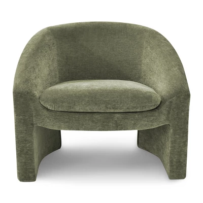 Kiki 32" Wide Contemporary Design Chenille Boasting Streamlined Silhouette Armrest Accent Barrel Chair-The Pop Maison - Image 3