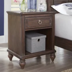 Southport Nightstand Dark Aged Oak - Home Styles