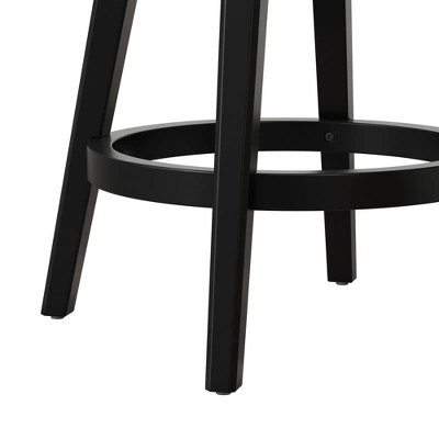 Dulcie Wood And Upholstered Swivel Counter Height Barstool Black - Hillsdale Furniture - Image 7