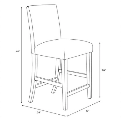 Hendrix Patterned Counter Height Barstool - Skyline Furniture - Image 3