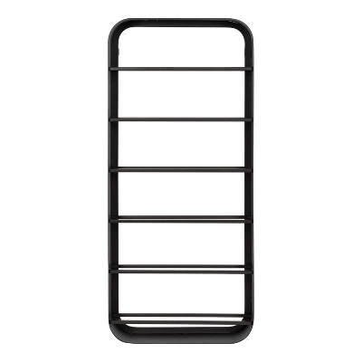 13" X 30" Armenta Metal Wall Hanging Wine Rack Gray - Kate & Laurel All Things Decor