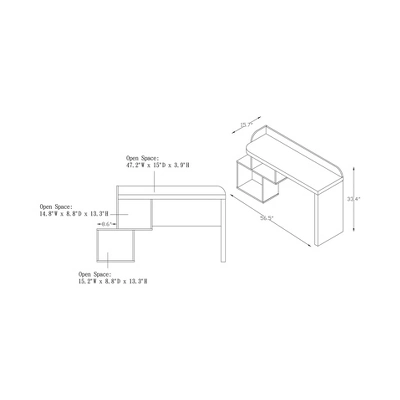 Quave Writing Desk Walnut - MiBasics - Image 5