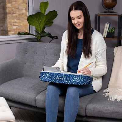 Sofia + Sam Lap Desk For Laptop And Writing With USB Light - Blue Sunbursts