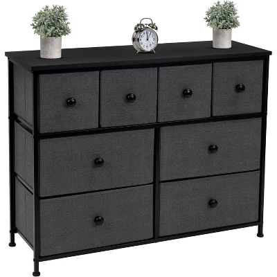 Sorbus Drawer Fabric Dresser For Bedroom Home And Office Black - Image 3