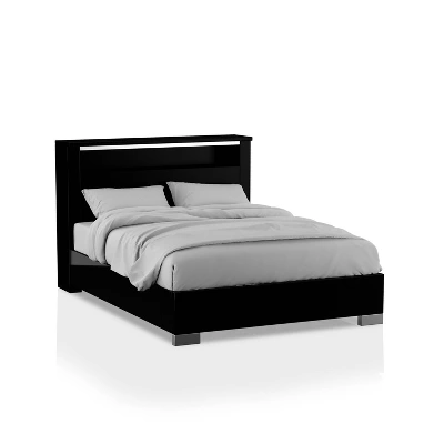 6pc Shorehaven Bedroom Set With 2 Nightstands Black/Chrome - MiBasics - Image 5