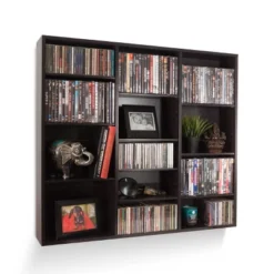 Oskar 540 Wall Mounted Media Storage Cabinet Espresso - Atlantic