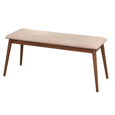Newington Mid-Century Bench Walnut/Mocha - Lifestorey - Image 3