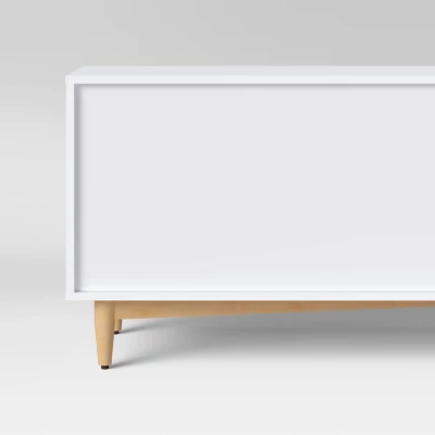 Organic Caned TV Stand For TVs Up To 65" White - Threshold™ - Image 3