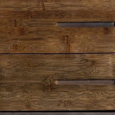 Selma Bamboo Bookcase Left Facing Spindle Cabinet - Boraam - Image 6