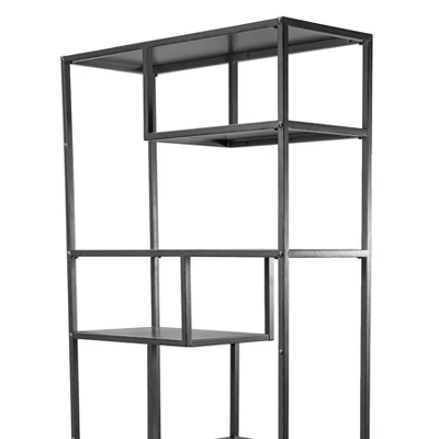 69" Dustin 6 Shelf Bookcase Dark Gray - HOMES: Inside + Out - Image 2