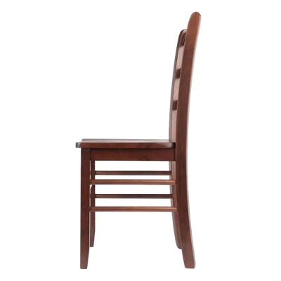 Set Of 2 Ladder Back Chair Antique Walnut - Winsome - Image 2