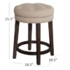 Krauss Backless Counter Height Barstool - Linen - Hillsdale Furniture