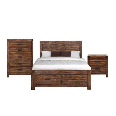 3pc Wren Platform Storage Bedroom Set Chestnut - Picket House Furnishings - Image 14