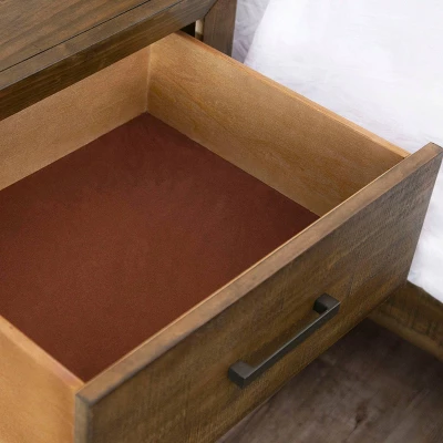 5pc King Aurora Mid Century Bedroom Set Brown - Abbyson Living - Image 4