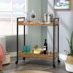 2 Shelf North Avenue Rolling Cart Sindoori Mango - Sauder