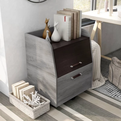 Brionie Letter File Cabinet Vintage Gray Oak - MiBasics