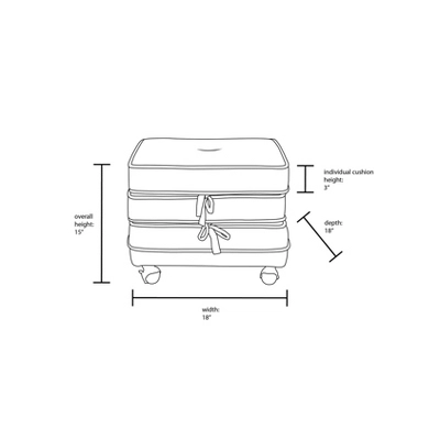 Marin Stackable Pouf With Casters - Opalhouse™ Designed With Jungalow™ - Image 5