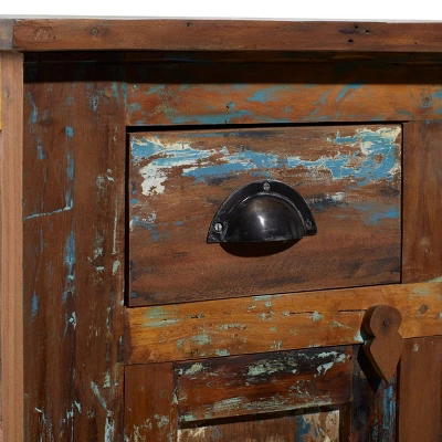 Rustic Wood Cabinet Chestnut Brown - Olivia & May - Image 7