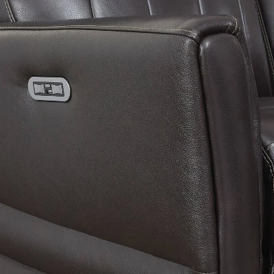Coachella Power Recliner Sofa Brown - Steve Silver Co. - Image 9