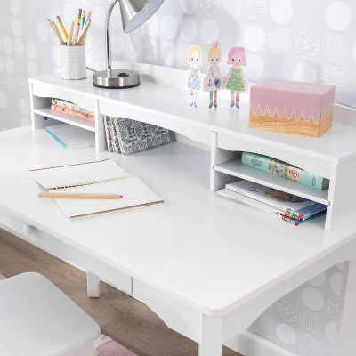 KidKraft Avalon Desk With Hutch White - Image 4