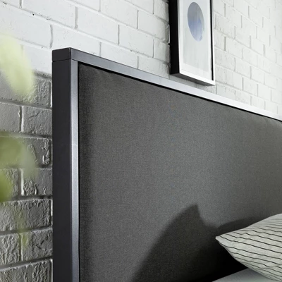 Christina Platform Bed Frame With Headboard Gray - Zinus - Image 2