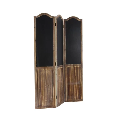 Farmhouse Wood Room Divider Screen Beige - Olivia & May - Image 5